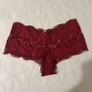 Victoria's Secret Red Lace Cheeky Panties